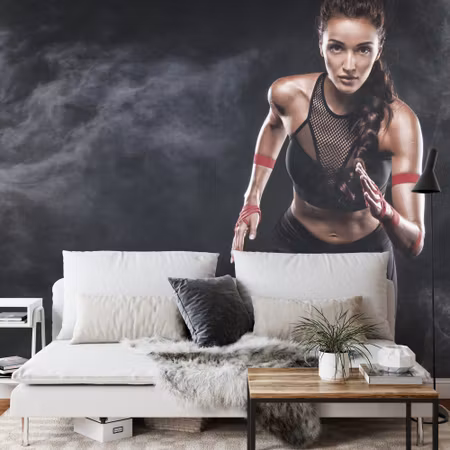 Fototapet - Athletic runner 3D motivation