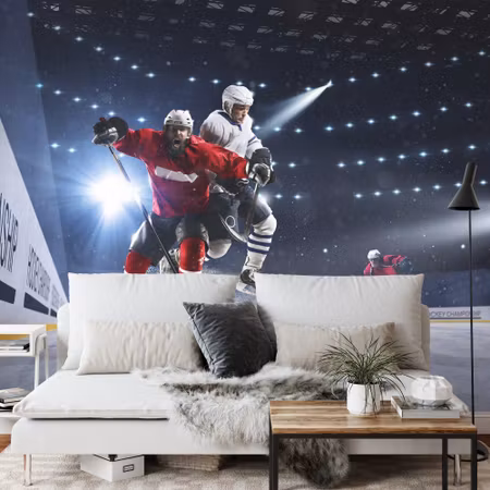 Fototapet - Hockey players clash