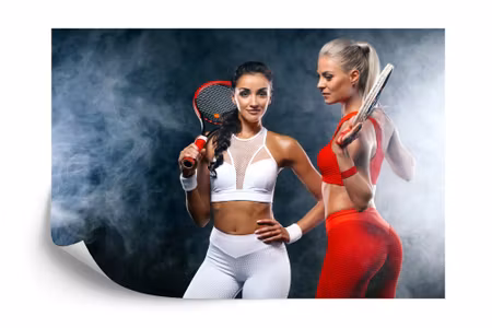 Fototapet - Two tennis players