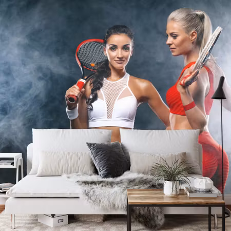 Fototapet - Two tennis players