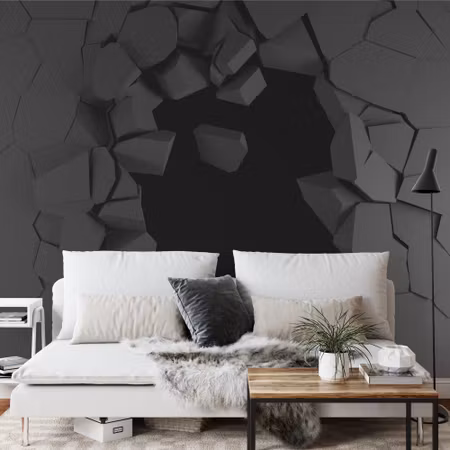 Fototapet - Hole in the wall 3D effect