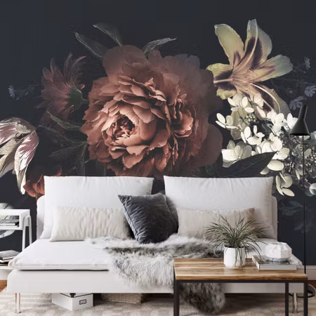 Fototapet - Vintage bouquet with peonies