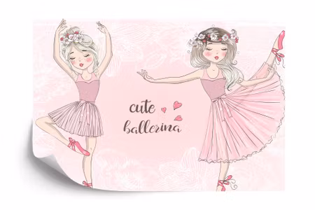 Fototapet - Pink ballerinas