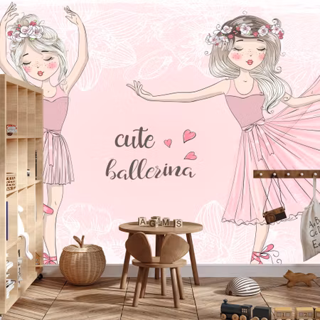 Fototapet - Pink ballerinas