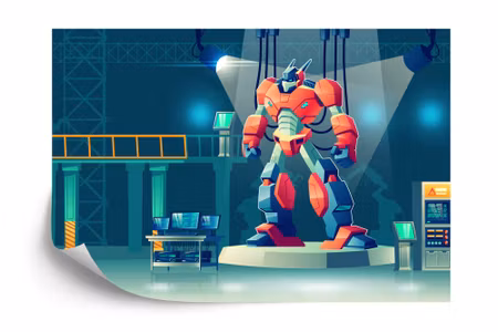 Fototapet - Robots in the laboratory
