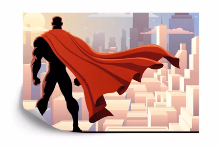 Fototapet - Superhero in a cape