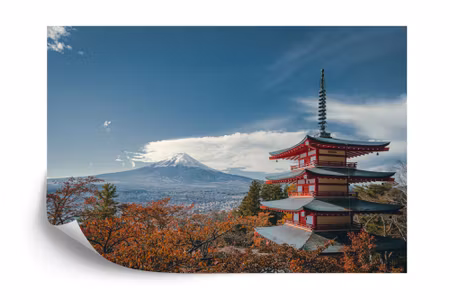 Fototapet - Japanese pagoda in autumn