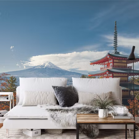 Fototapet - Japanese pagoda in autumn