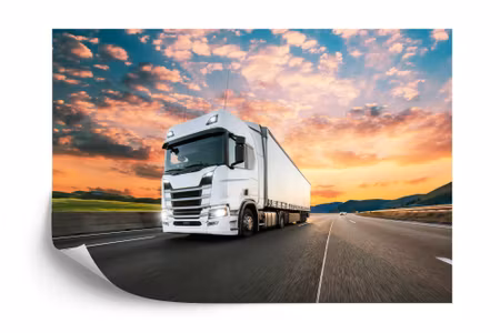 Fototapet - Truck with a beautiful sky