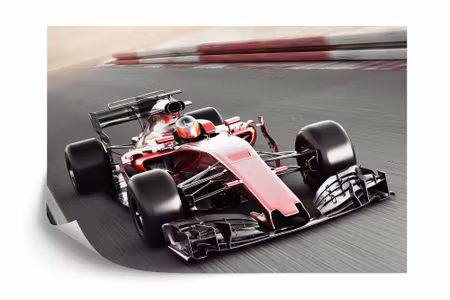 Fototapet - F1 car on a track