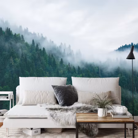 Fototapet - Forest in fog