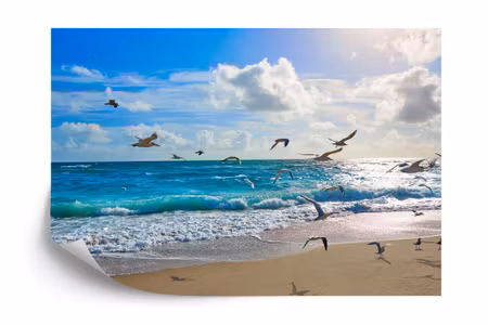 Fototapet - Beach sea waves
