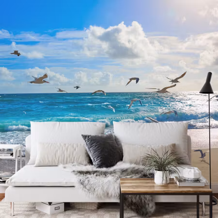 Fototapet - Beach sea waves