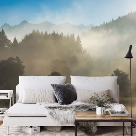 Fototapet - Forest in fog
