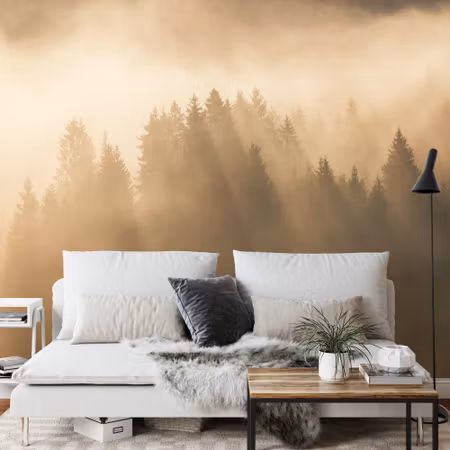 Fototapet - Forest in fog