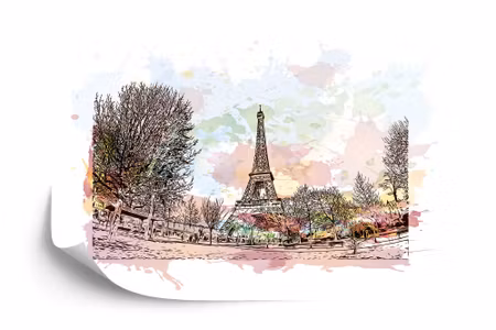 Fototapet - Paris eiffel tower