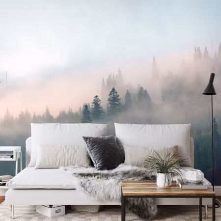 Fototapet - Forest in fog