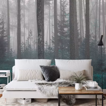 Fototapet - Forest in fog