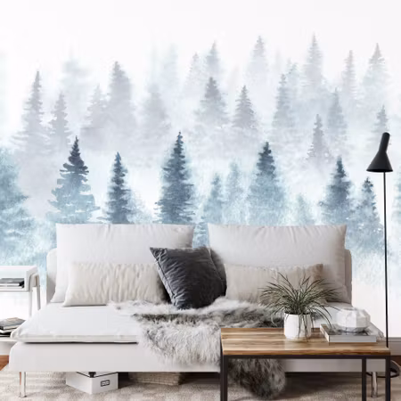 Fototapet - Forest in fog