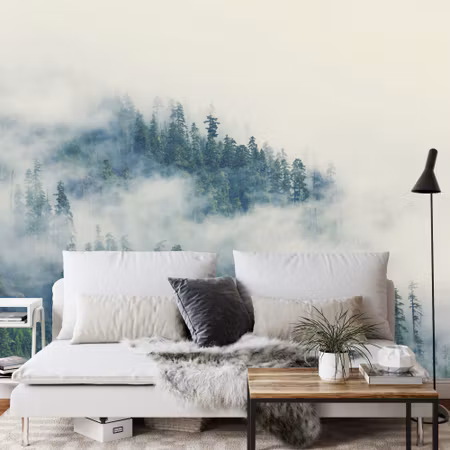Fototapet - Forest in fog