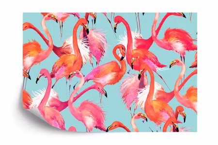 Fototapet - Flamingos