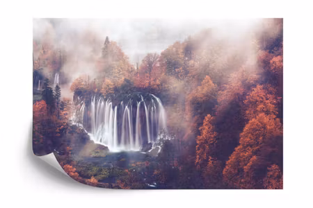 Fototapet - Autumn waterfall