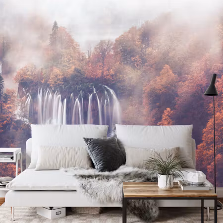 Fototapet - Autumn waterfall
