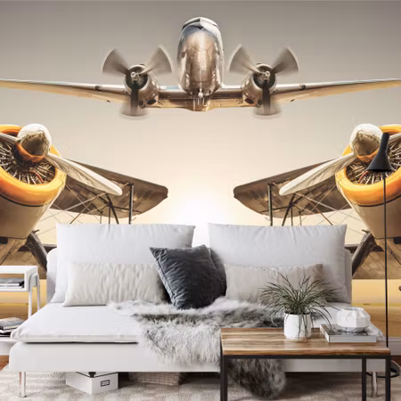 Fototapet - Antique airplanes
