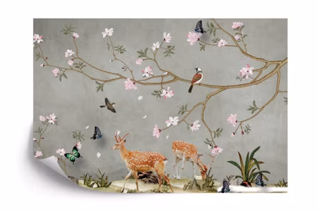 Fototapet - Deer among the plants