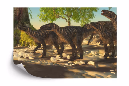 Fototapet - Dinosaurs and nature