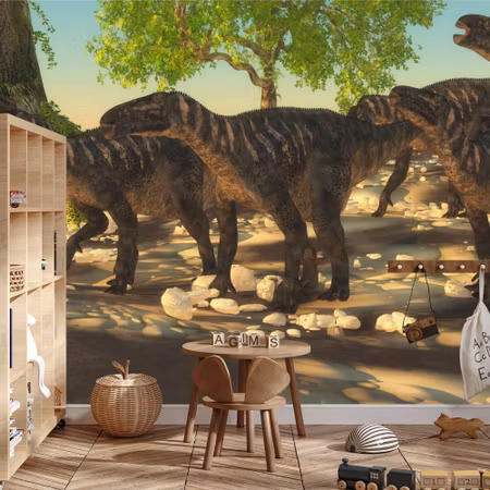 Fototapet - Dinosaurs and nature
