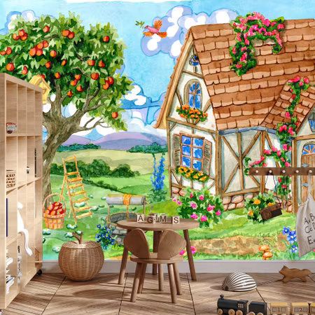 Fototapet - For children rural house
