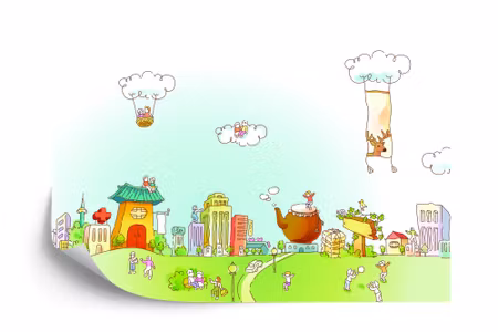 Fototapet - For children the town