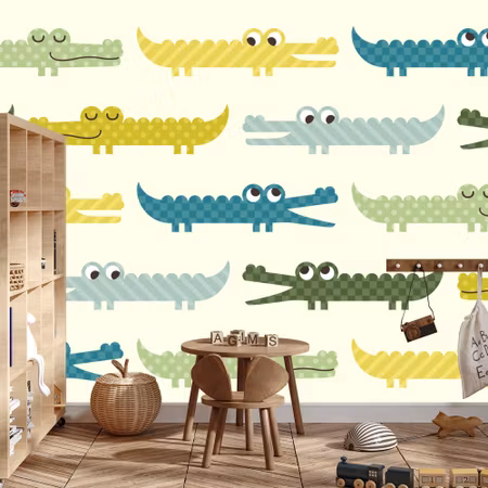 Fototapet - Colorful alligators