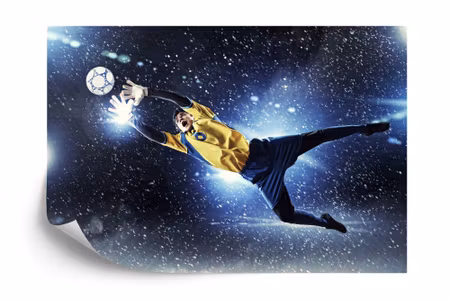 Fototapet - Goalkeeper in flight