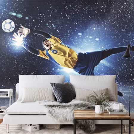 Fototapet - Goalkeeper in flight