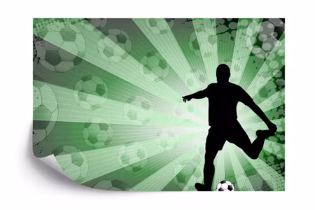 Fototapet - Football player silhouette