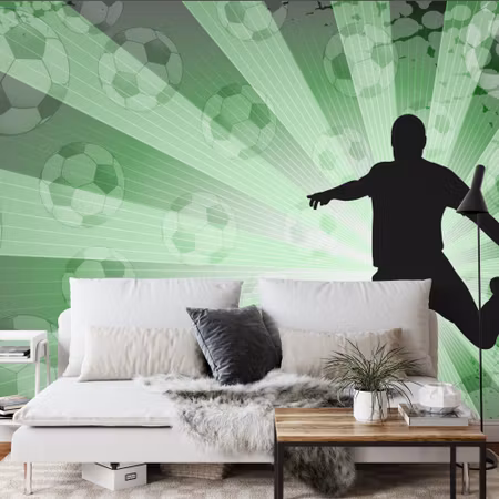 Fototapet - Football player silhouette
