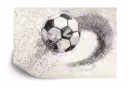 Fototapet - Football drawn with a pencil