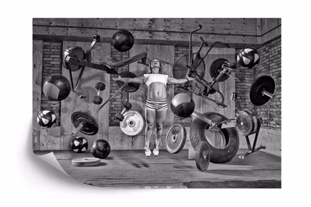 Fototapet - Woman floating between sports