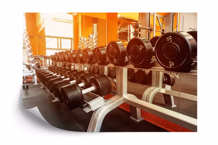 Fototapet - Dumbbells at the gym