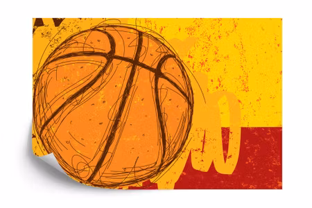 Fototapet - Graffiti style basketball ball