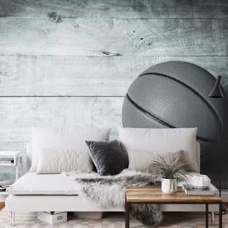 Fototapet - Basketball ball on a background of