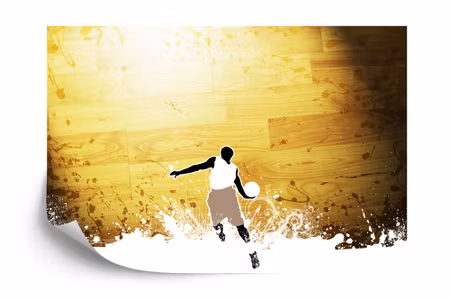 Fototapet - Basketball player on a background of