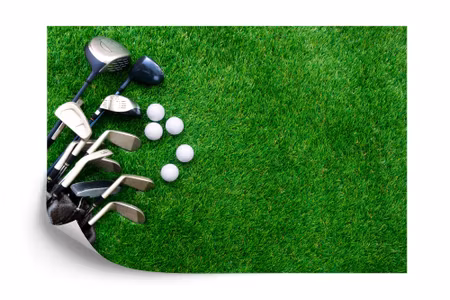 Fototapet - Golf clubs na