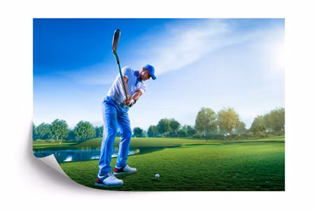 Fototapet - Golfer during the game
