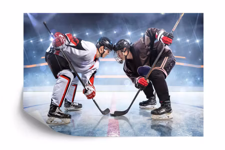 Fototapet - The beginning of the hockey match