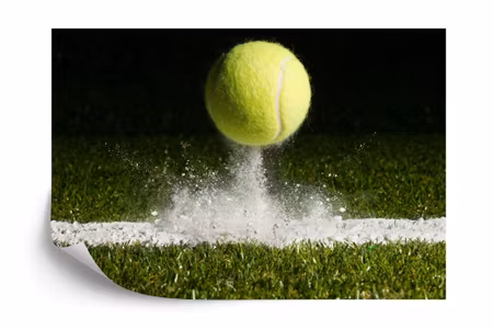 Fototapet - Tennis ball on the line