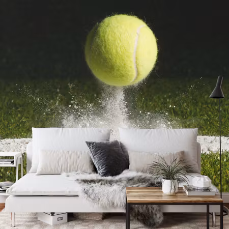 Fototapet - Tennis ball on the line