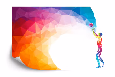 Fototapet - Volleyball player in the abstract